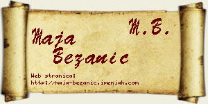 Maja Bežanić vizit kartica